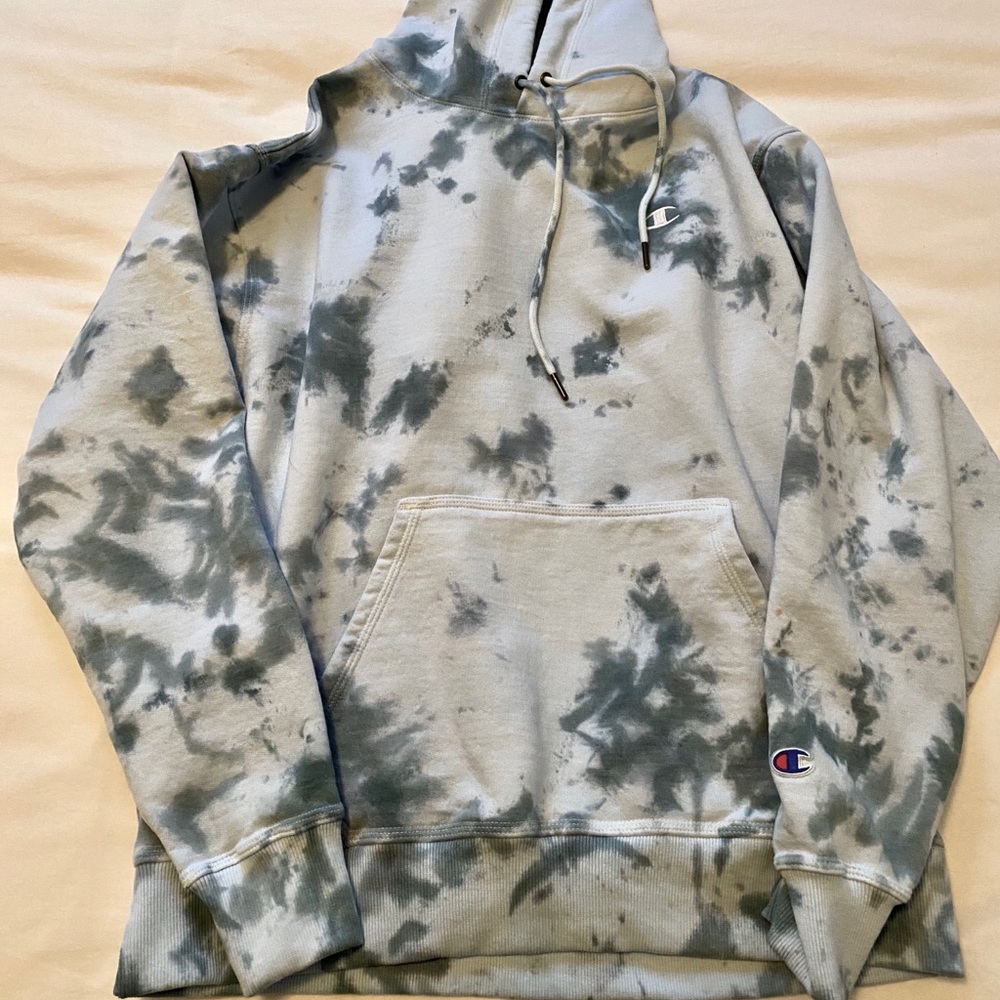 Champion Forest Green Tie Dye Hoodie